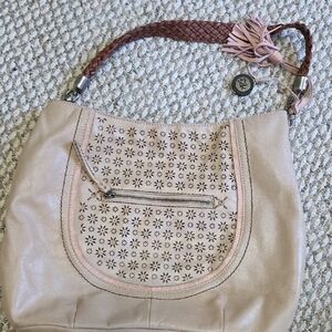 Pick 4 For $25! The Sak Beige Hobo Bag with Braided Brown Strap